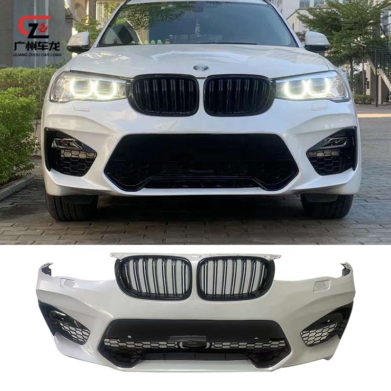 Hot Selling Pu Material Car Bumpers For Bmw X3 X4 F25 F26 2014-2017 Upgrade X3m X4m Front Bumper Car Bodykit 