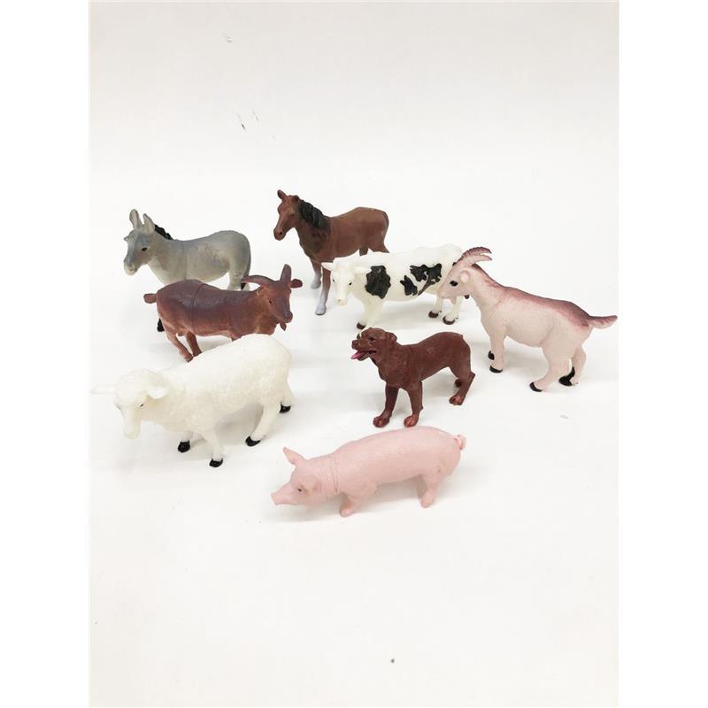 Factory Wholesale 12 Pcs Pvc Plastic Farm Animal Cartoon Figure Toy Bulk 3d Small Animals Plastic Toy Small Toys 