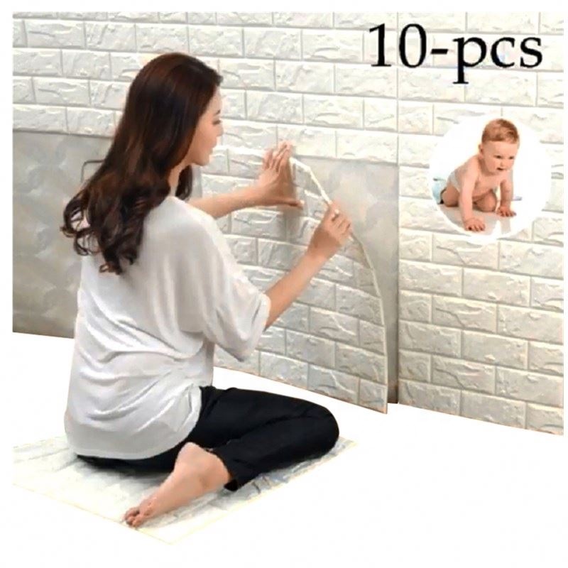Popular Luxury 3d Wall Art Stickers Brick Wall Paper Panel Painting Carved Mural For Homeliving Room Decoration 