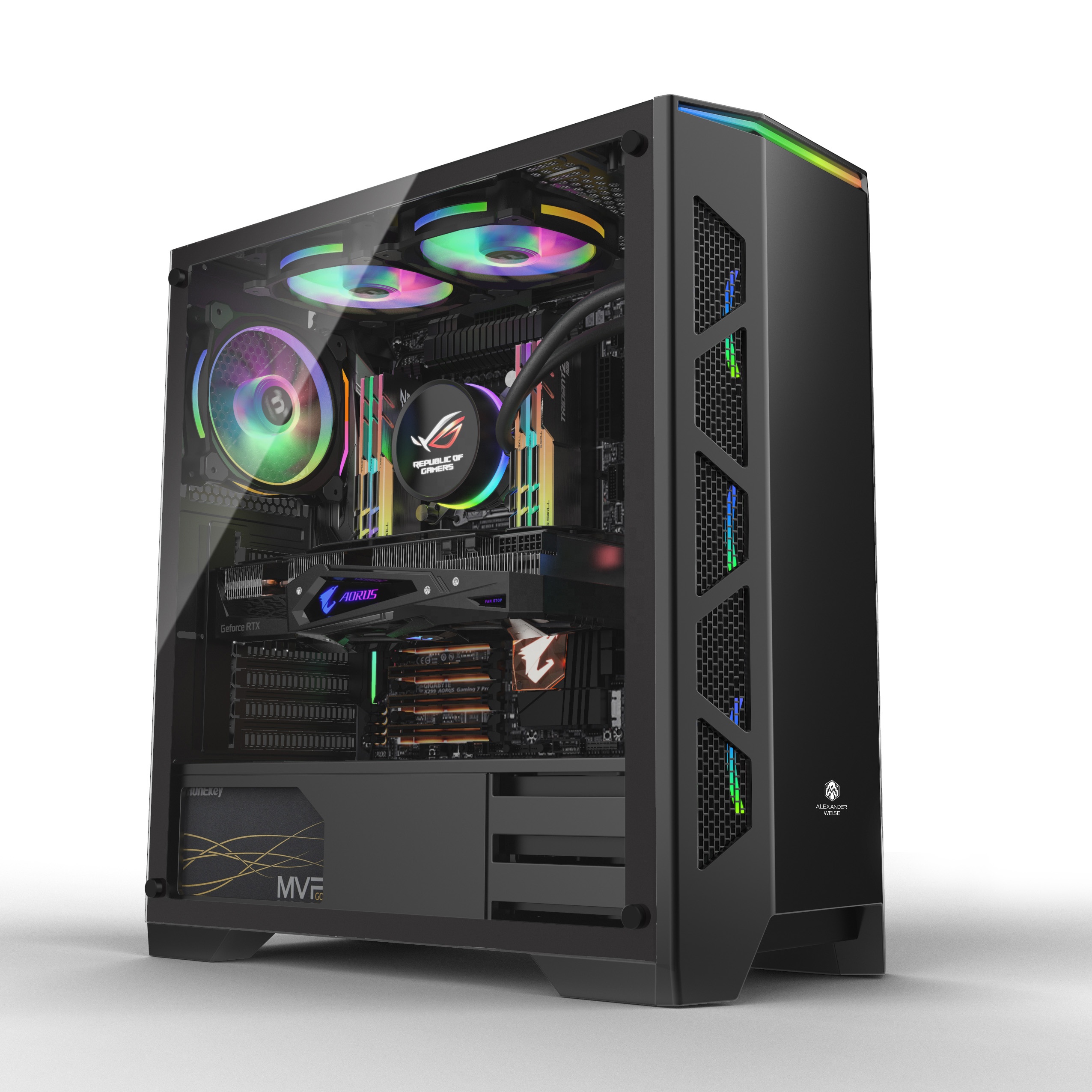 Jnp Gaming Computer Hardware And Software Eatx Gaming Case Gabinete Pc Case 