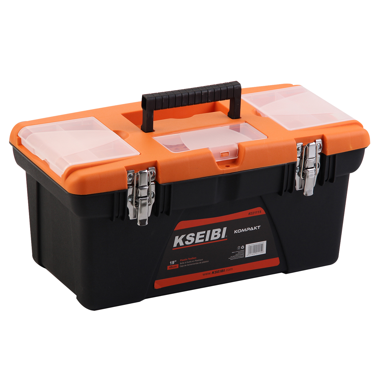 Heavy Duty Plastic Tool Box With Removable Tool Tray 