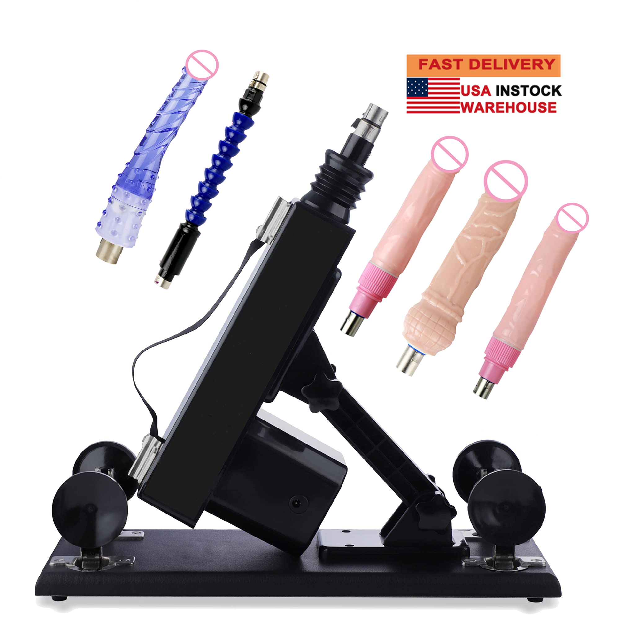 Usa Fast Delivery Sex Machine 5 Dildo Sex Machine Gun Realistic Dildo Machine Thrusting Dildo Sex Toys for Woman Masturbation