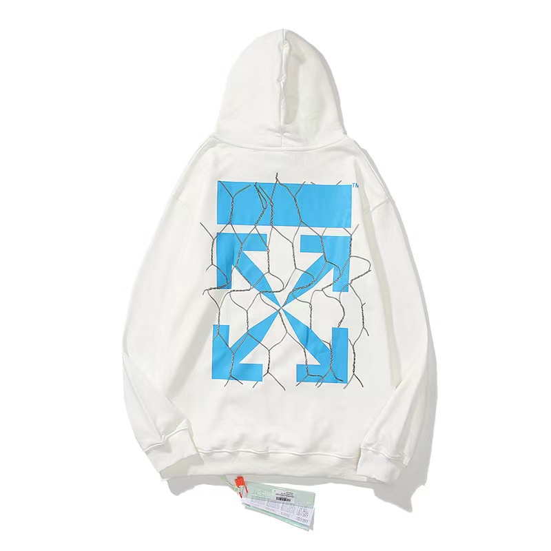 New Off2022 Wholesale High-quality 100% Cotton White Custom Clothing Men Hoodies With Print Short Sleeve Unisex White Hoodies 