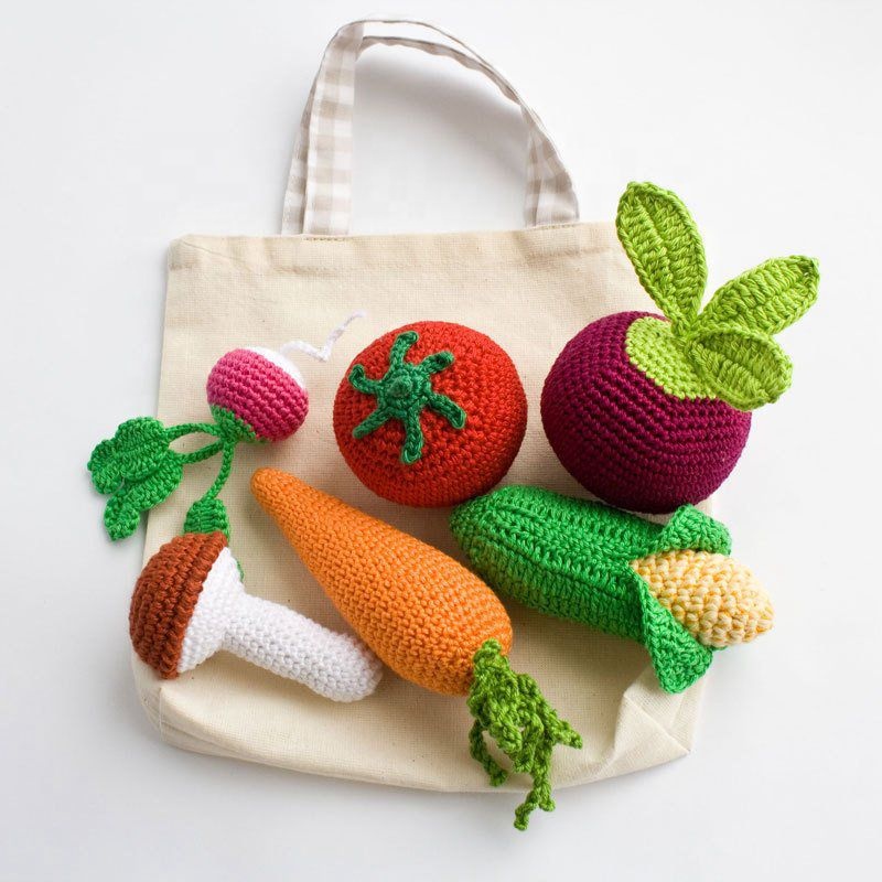 Amigurumi Baby Play Cute Vegetable Crochet Handmade Baby Toys 