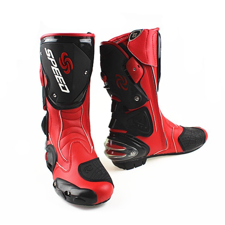 Professional Motorcycle Off Road Racing Sport Leather Medium Boot Shoes Motorbike Sport Shoes 