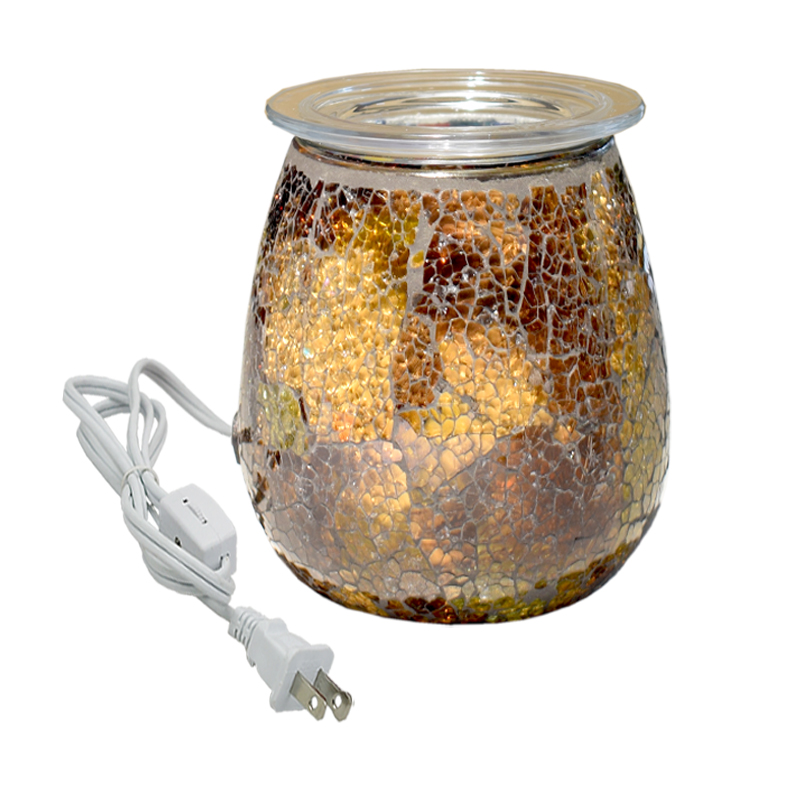 Glass Mosaic Electric Fragance Wax Tart Melter Aroma Incense Burner For Home Decoration 