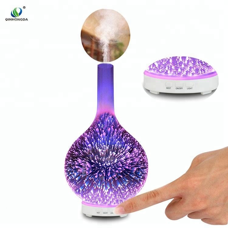 Flower Bottle Shape Glass Cool Mist Aroma Diffuser 