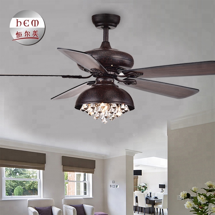 2019 Home Appliances Decorative Crystal Ceiling Fan 