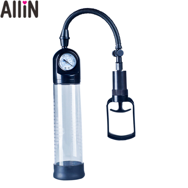 Best Selling Power Up Pressure Gauge Penis Pump Enlarge Various Penis Vacuum Pump Adult Products For Men 