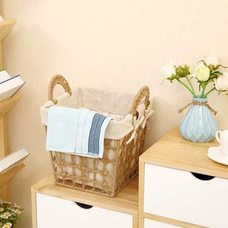 Wholesale Hemp Rope Rattan Woven Storage Baskets For Home Storage Decoration Nt-k601 02 03 04 