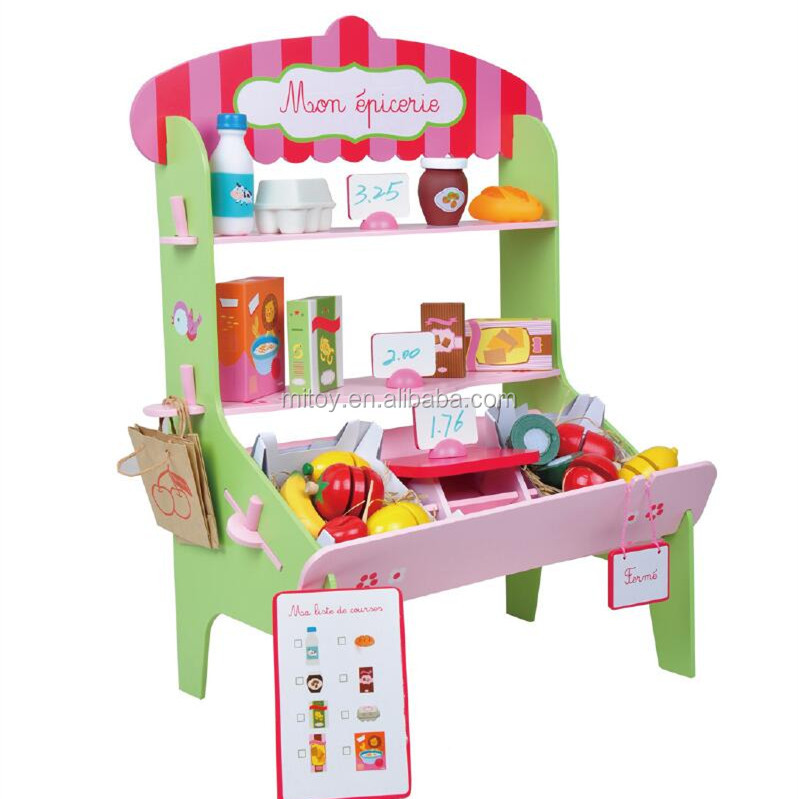 Children Pretend Toys Kitchen Play Set Wooden Furniture Promotional Toys 