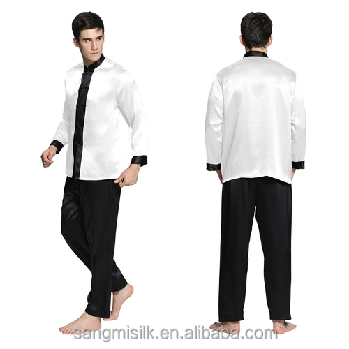 Exotic Silk Pajama Set Men 100% Mulberry Silk 