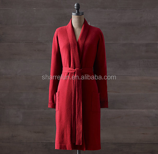 Women's Luxury Long Cashmere Bathrobe 