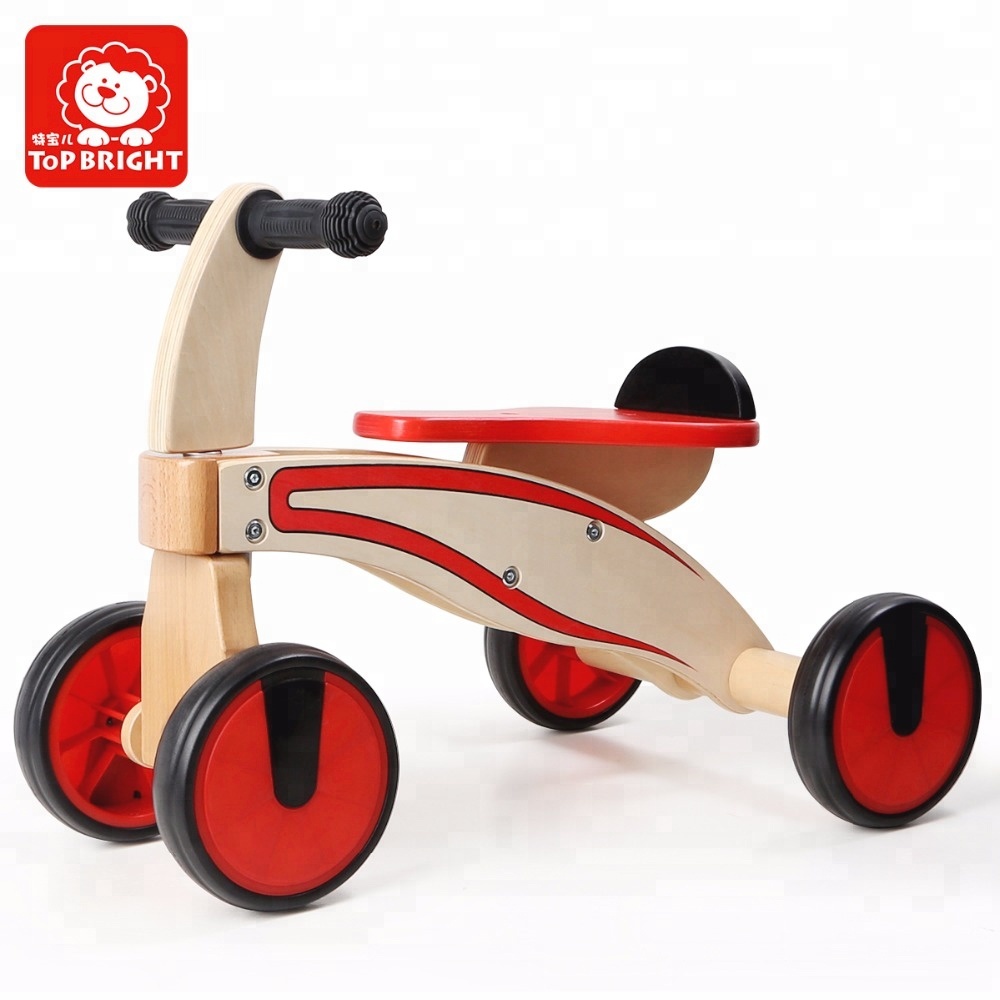 Top Bright Kids Wooden Ride On Balance Bike Toys 150183 