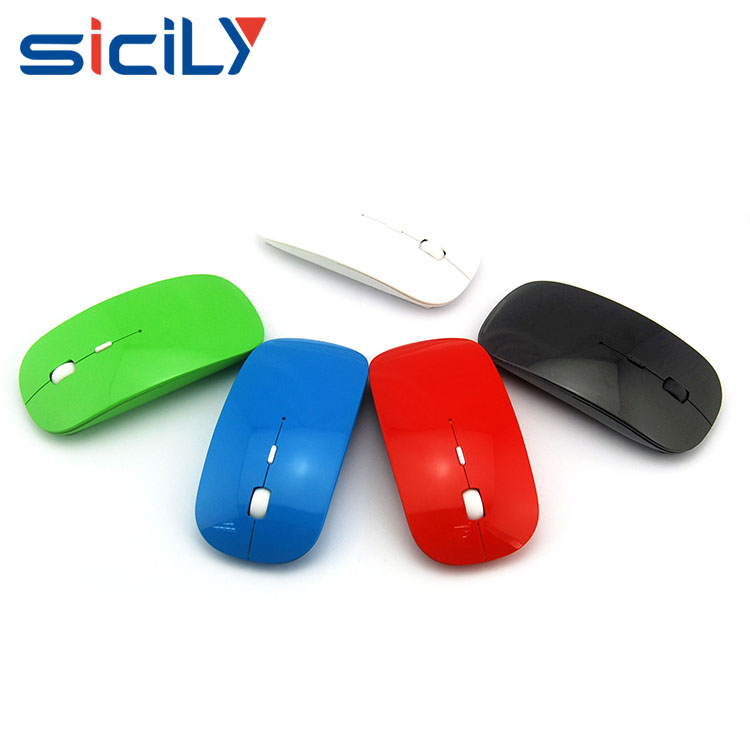 Hot Selling Computer Accessories 3 Buttons 2.4g Flat Optical Usb Glossy Mouse For Wholesale 