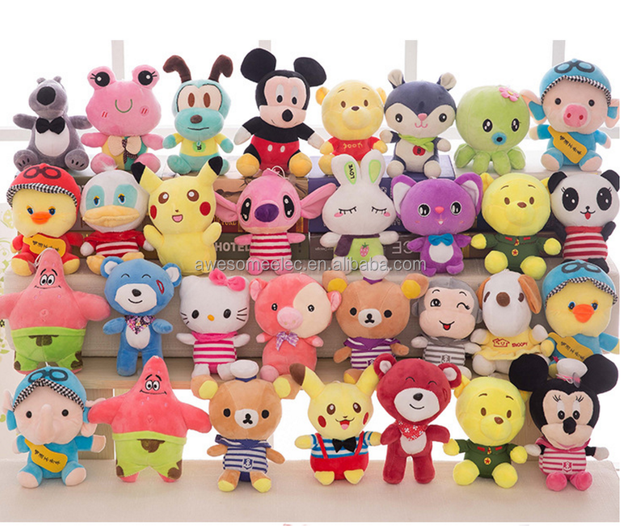 Factory Cheap Promotional Crane Machine 7&quot; Plush Toys,Claw Machine Doll,Plush Stuffed Animal Toys For Crane Machine 