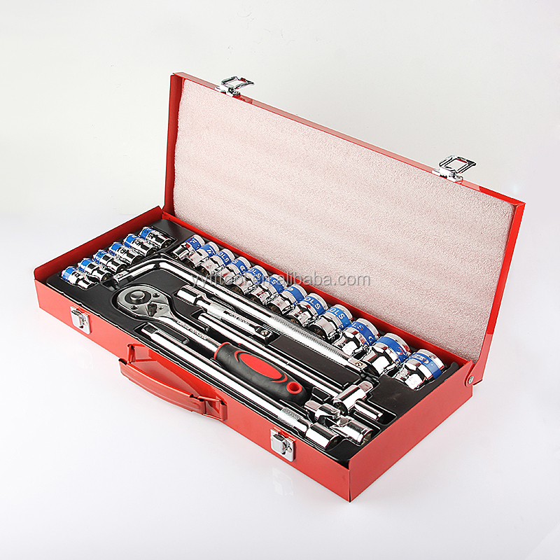Popular In Thailand 24pcs Socket Set Metal Box 1/2&quot; Screwdriver Socket Set Ratchet Bit Torx Hex Screw Driver
