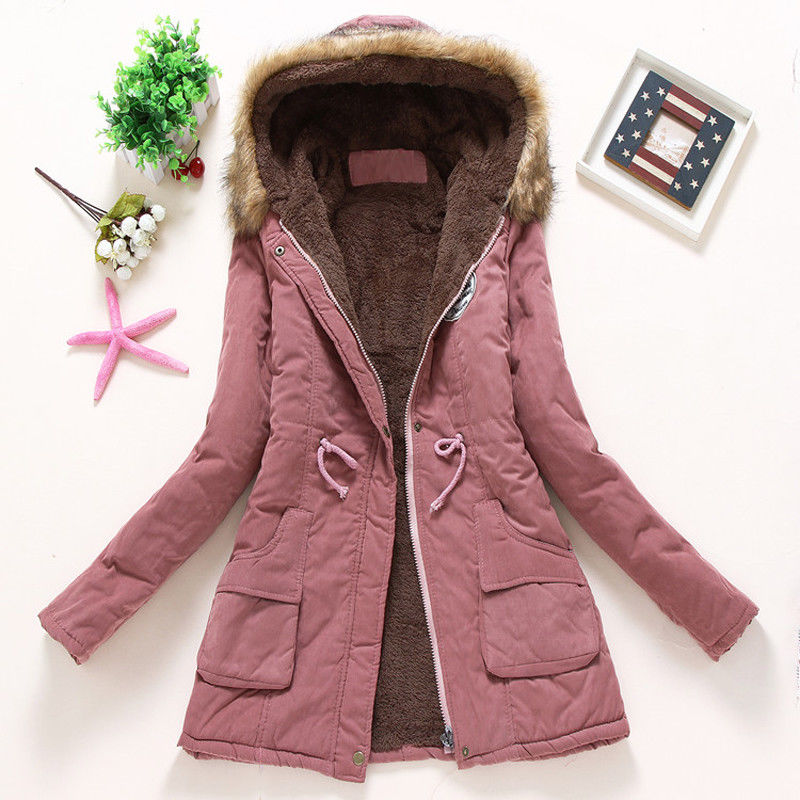 Walson Womens Thicken Fleece Hoody Jacket Coat Winter Faux Fur Hoodies Overcoat Parka 