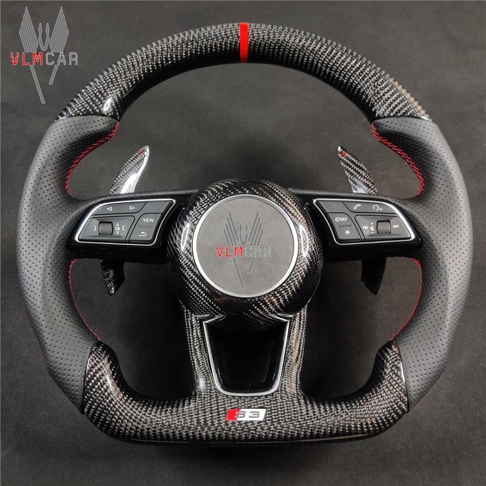 Private Custom Carbon Fiber Steering Wheel For Audi A3 S3 Rs3 A4 Rs4 S4 /available For All Car Models 