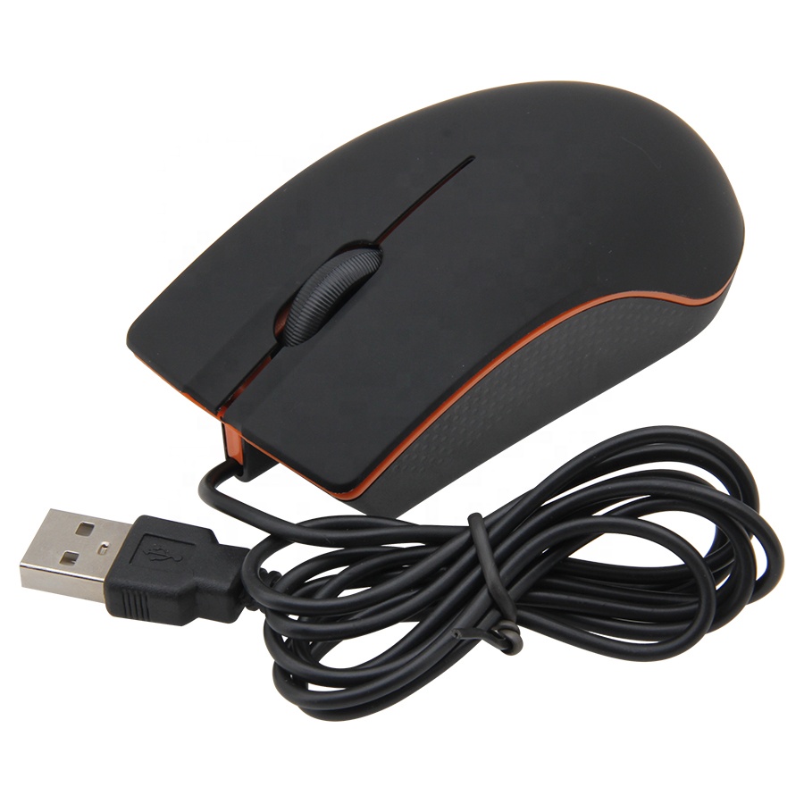 Cheap Home Office Wired Mouse Frosted Surface Optical Usb Computer Accessories For Pc Laptop 