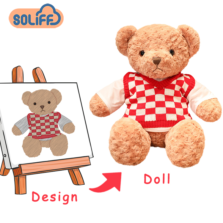 Custom Teddy Bear Plush Toy Custom Anything Stuffed Animal Soft Doll Custom Plushie Plush Toys 