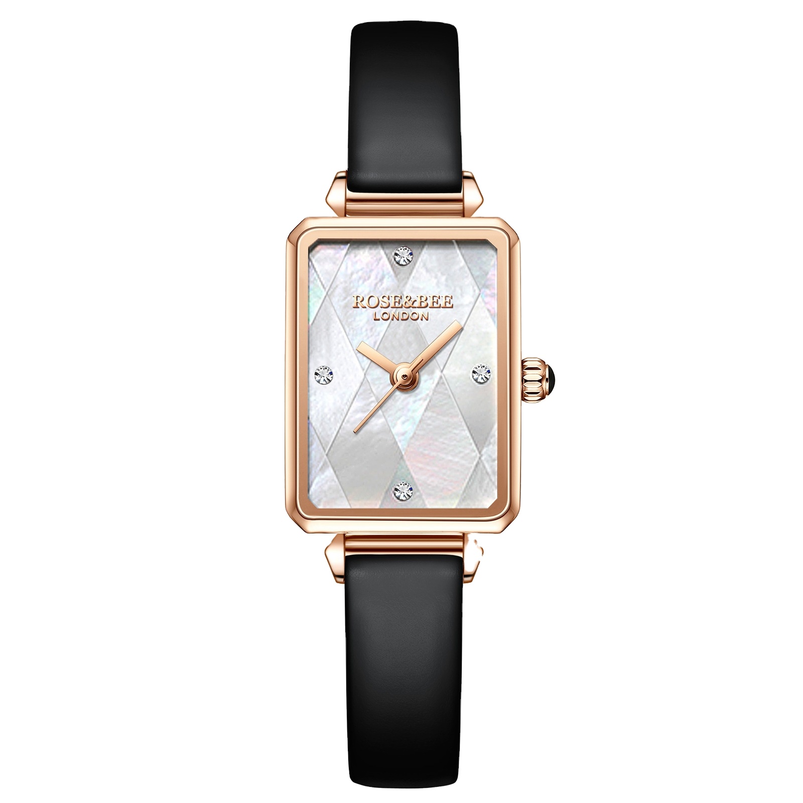 Hot Hannah Martin Rb-4012 Luxury Square Ladies Quartz Watch Bling Diamond Fashion Steel Womens Watches 