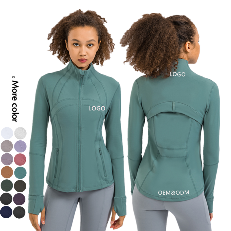 Xsunwing Zip Long Sleeve Yoga Jackets Plus Size Sports Yoga Tops Womens Running Coat Workout Wear Gym Fitness Sportswear Apparel 