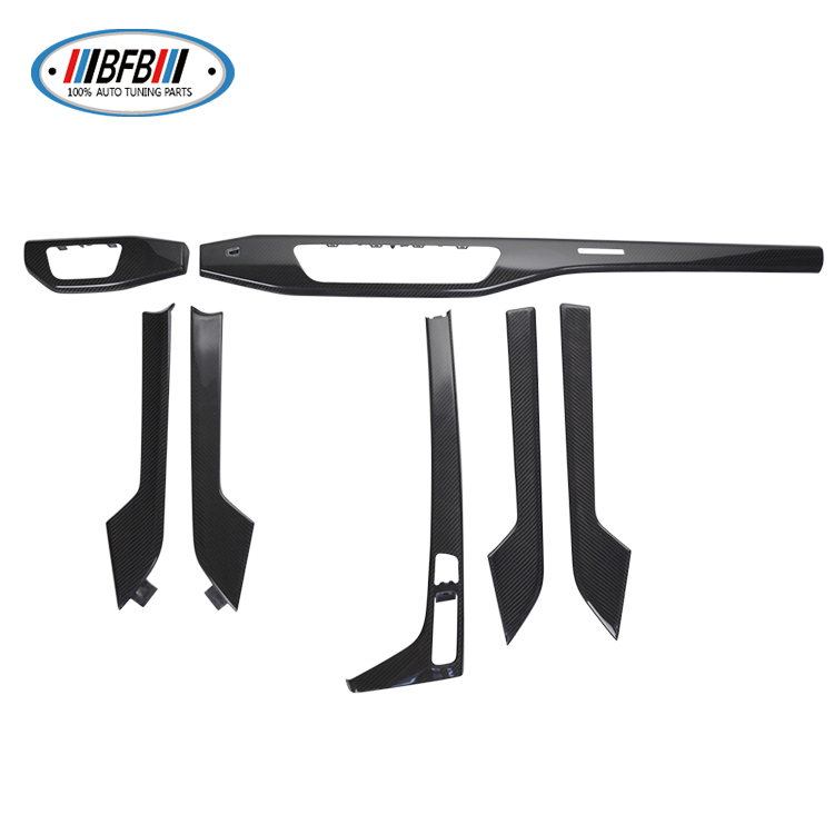 Full Replacement 7pcs Car Interior Accessories Auto Real Carbon Fiber Interior Trims For Audi Audi A4 S4 A5 S5 Rs5 Sportback 