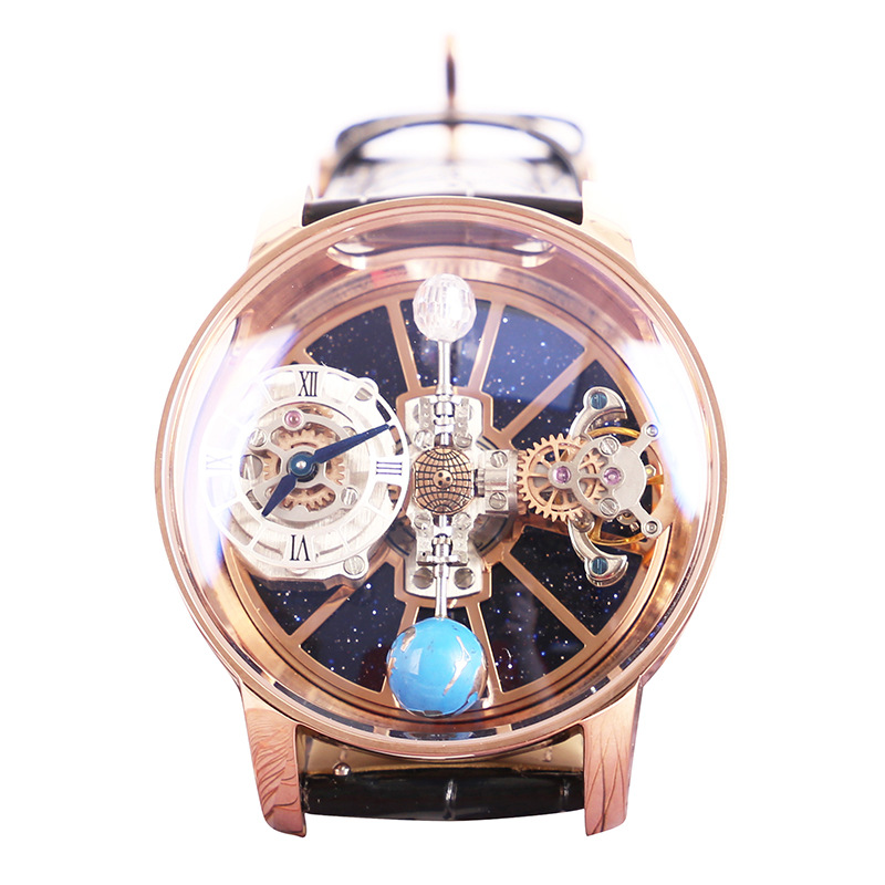 2022 Fashion Luxury Retro Rotating Watch Double Sided Skeleton Men&#39;s Business Watch For Men 