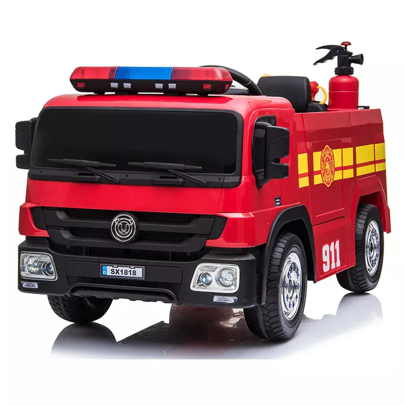 Kids Electric Fire Truck Police Car 24v Ride On Car Toy For 12 Years Old Baby Remote 
