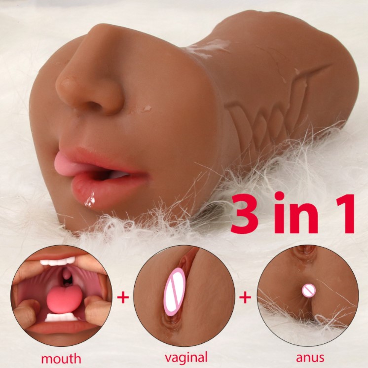 Silicone Rubber Deep Throat Realistic Masturbator Vagina Sex Toys For Men Pocket Pussy Masturbating 