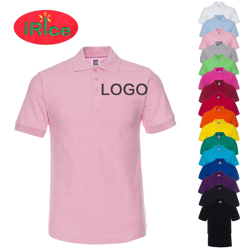100% Cotton 230gsm Personalized Business Shirts Custom Logo 220gsm Women Polo T Shirt 