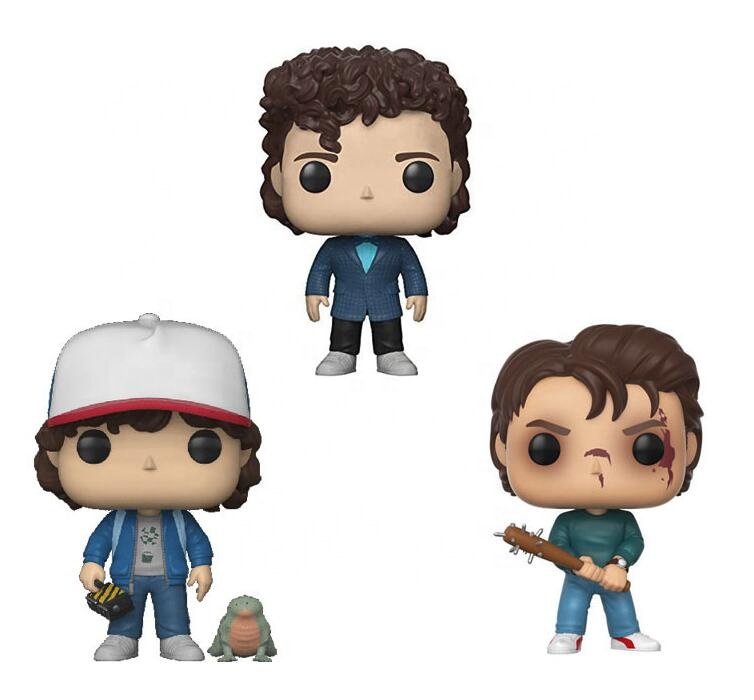 Funko Pop Stranger Things 593 617 475 Character Dustin Steve Dustin Dart Vinyl Dolls Action Figure Collection Model Toys 