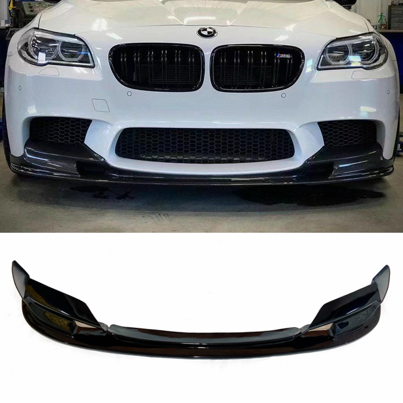 Gloss Black Carbon Look M5 Body Kit Front Bumper Splitter Lip Front Lip 3d Style For Bmw F10 M5 