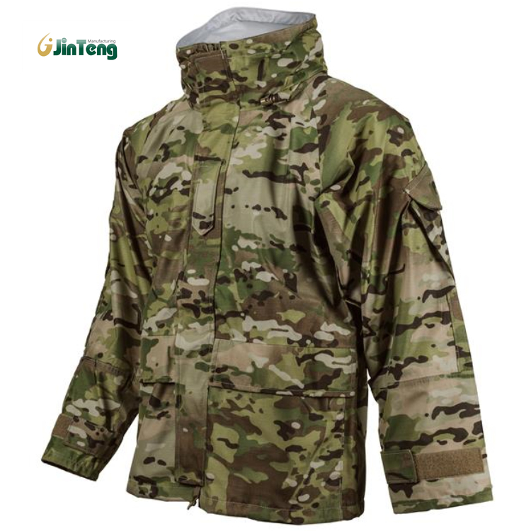 Men&#39;s 3-layer Nylon Waterproof And Breathable Concealed Map Pocket Extended Cold Weather Clothing System Ecwcs Parka Jacket 