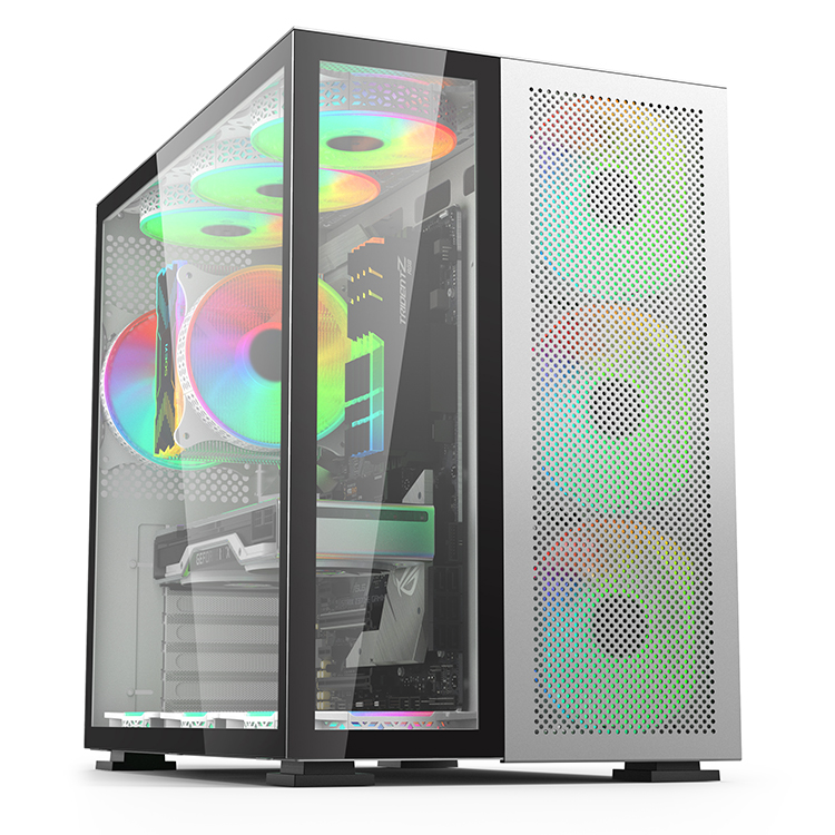 Torres Y Cajas De La Computadora Pc Cabinet Gabinete Gamer Tempered Glass Caso Mid Tower Atx Gaming Computer Case 