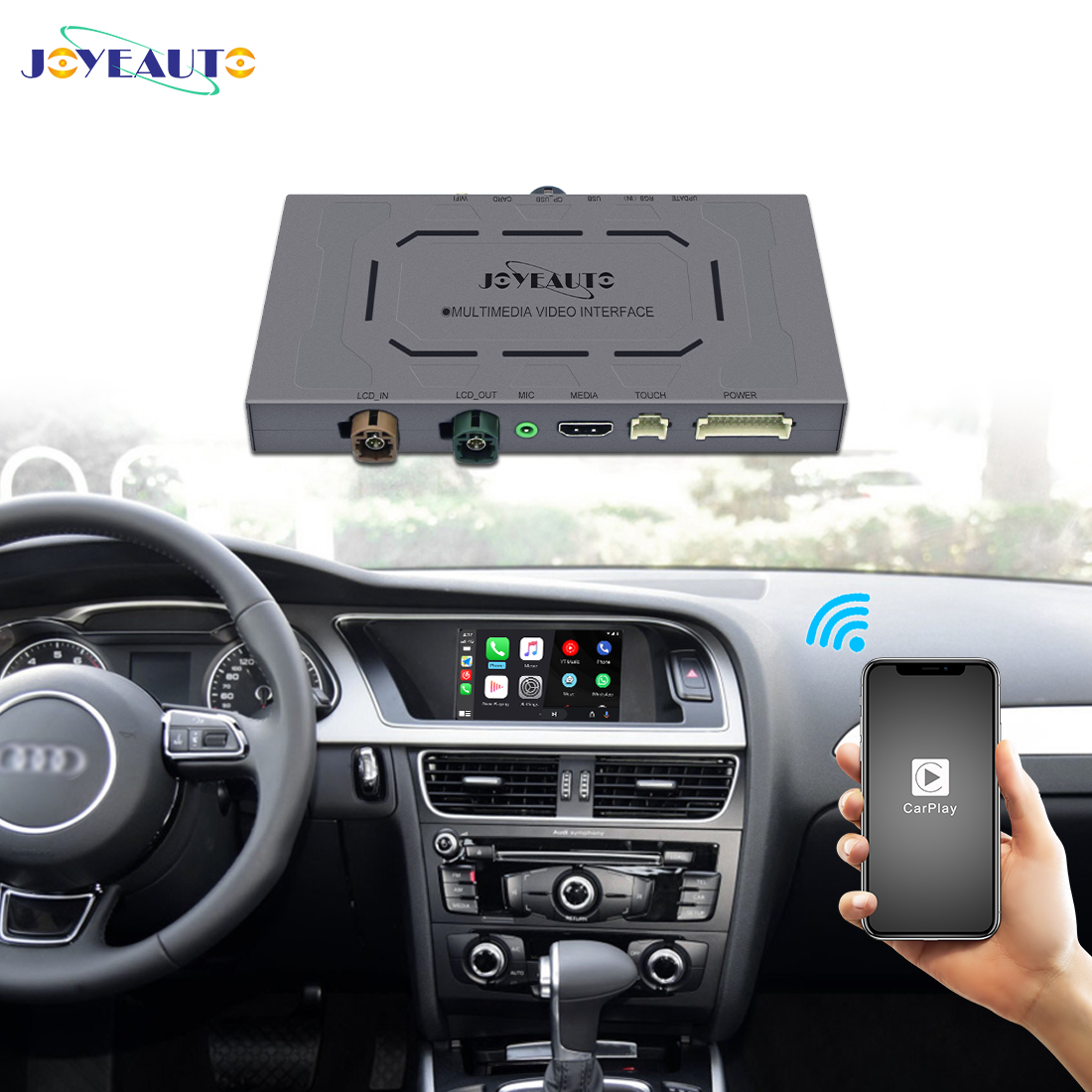 Wireless Apple Carplay Joyeauto Android Auto Kits For Audi 2010-2016 A4 B8 Without Mmi Carplay Apple Airplay Android Auto 