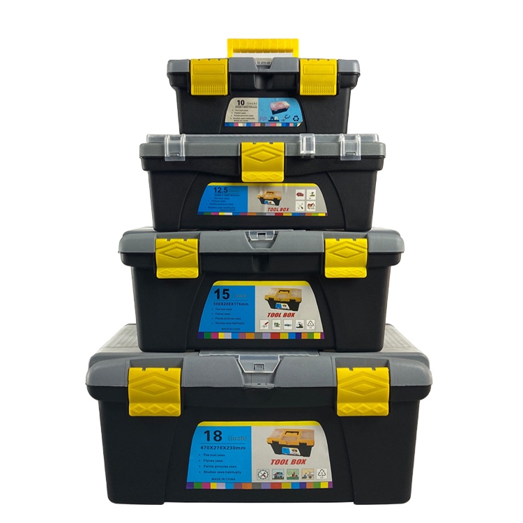Wholesale 10 Inch 12.5 Inch 15 Inch 18 Inch 4 Sets Plastic Tool Box Pp Small Tools Plastic Box For Tools 