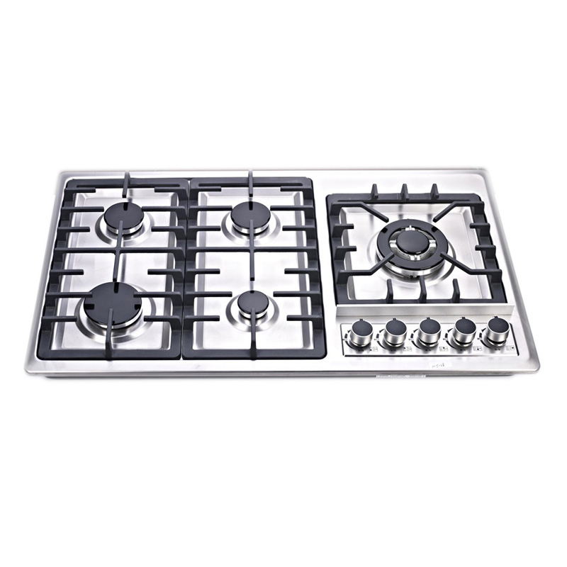 Kitchen Appliances Gas Hob Gas Cooker Cooktop Household 5 Burner Electronic Ignition Stainless Steel Gas Stove