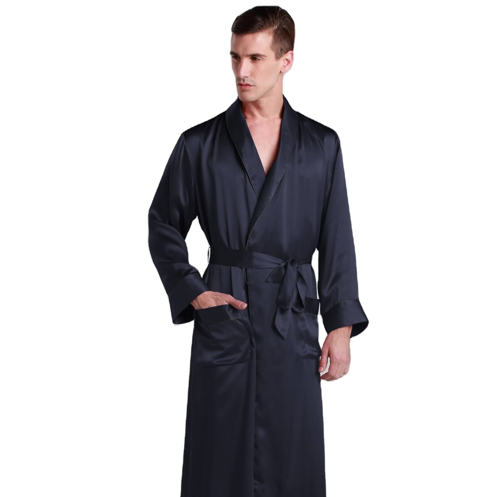 Silk Robe Bath Robe Night Wear Pajamas For Men Sleepwear Loungewear Robes Silk Pajamas Sleepwear 