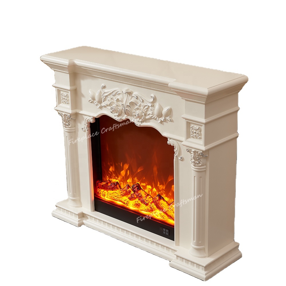 318 F1-a Home Appliances White Indoor Wall Led Faux Electric Fireplace Heater With Mantel 