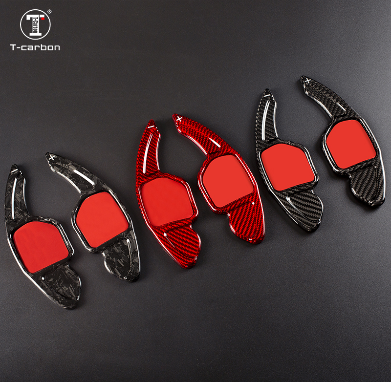 T-carbon Carbon Fiber Modification Of Steering Wheel Paddle Shift Fit For Audi A4 A6 A8 A7 Tt Tts Rs7 Rs3 R8 Shift Paddle 