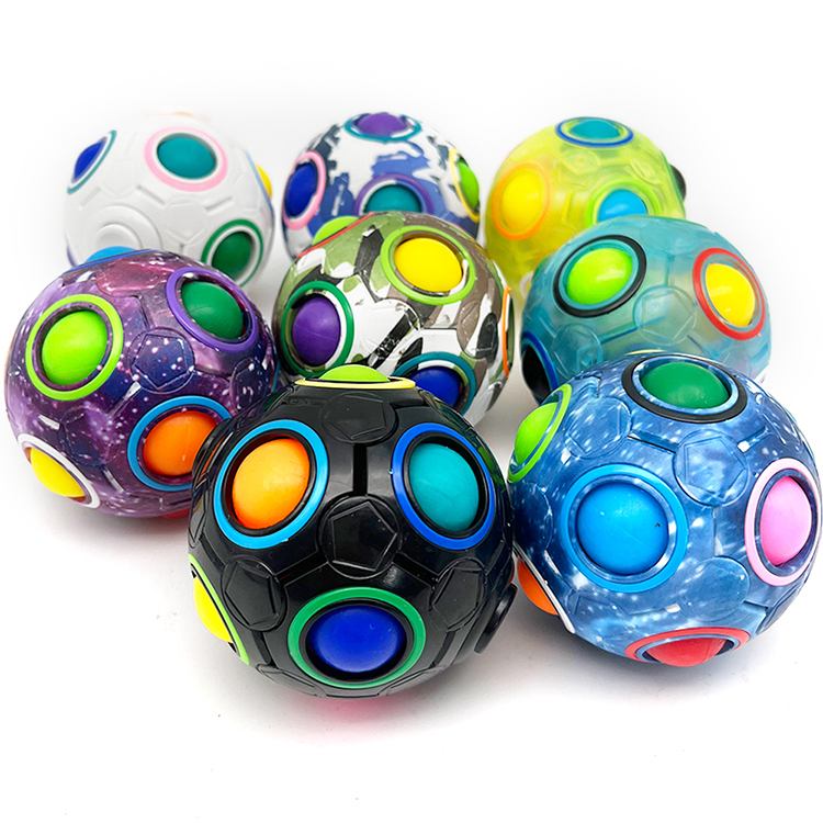 Hot Selling High Quality Creative Gift Fun Anti-stress Kids Toys Plastic Puzzle Ball Fidgets Toy 