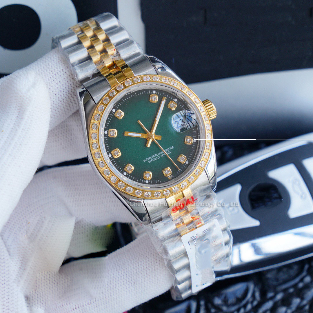 Wholesale Designer 31mm Watches Famous Brands Stainless Steel Watch Fashion Gold Mechanic Diamond 31mm Watches For Women 