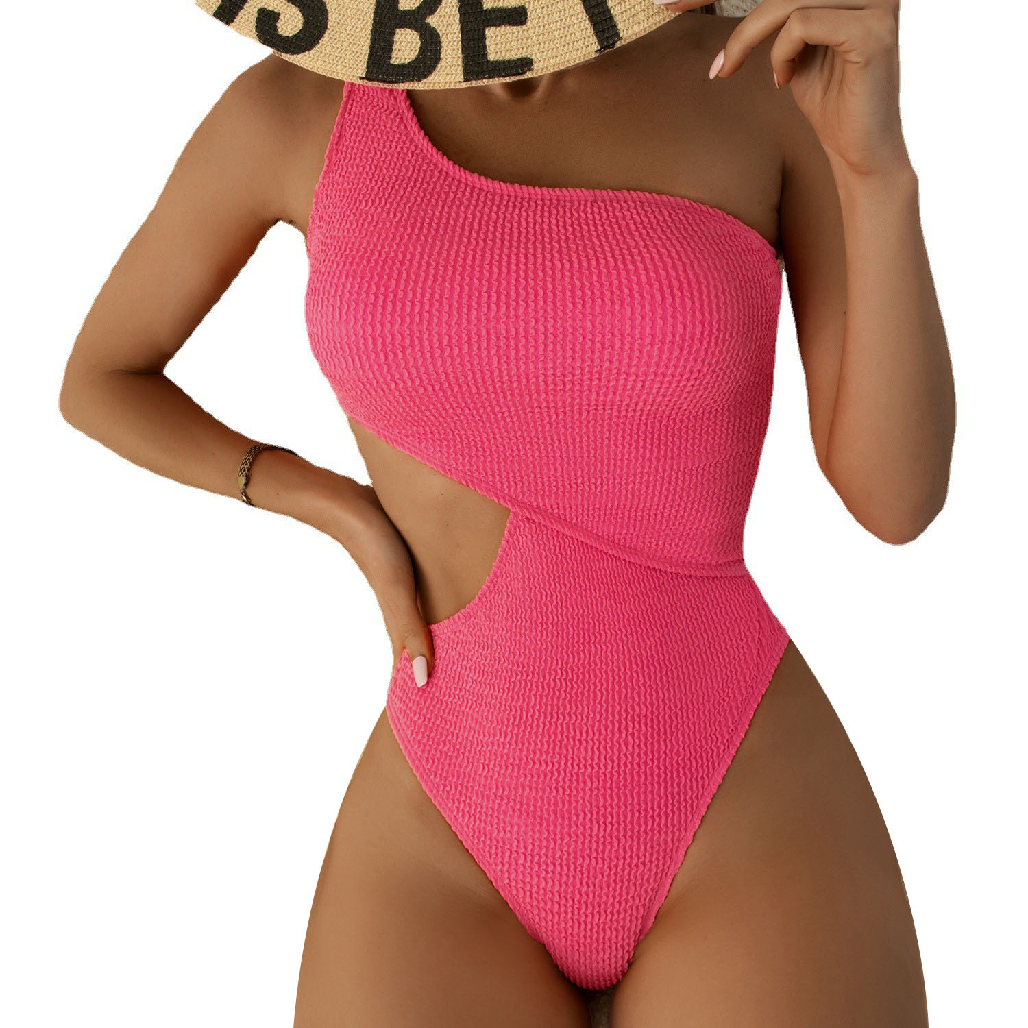 Hot Selling Sexy One Shoulder Swimsuit Beachwear Bathing Swimsuit Vendor For Women One Piece Swimsuit 