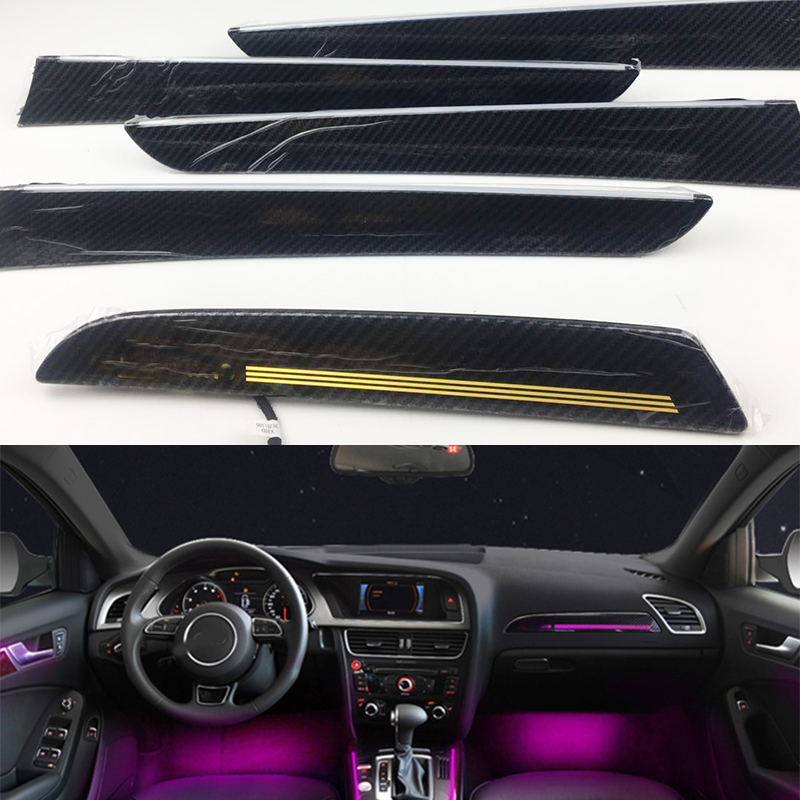 Car Led Ambient Light For Audi A4 B8 2010-2016 Decorate Lamp Grain Turbine Air Decorate Lamp Carbon Look 