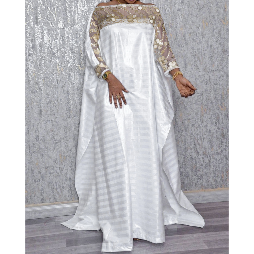 Dashiki Boubou Plus Size Africa Robe With Sequins Abaya Dubai Kaftan Caftan Arab Jalabiya Dubai Fashion Kaftan Dresses Women 
