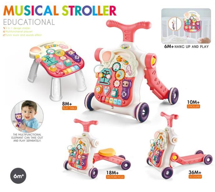 Baby Learning Walkers Baby Activity Center With Removable Play Panel Learning Toy 4 In 1 Baby Walker Toys 