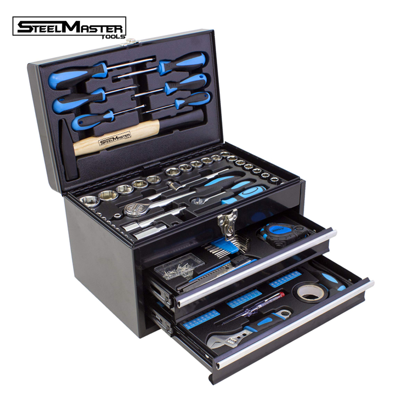 Tools And Hardware 117pcs Chest Automotive Tool Chest Set Professional Mechanic Car Tools Set Box 