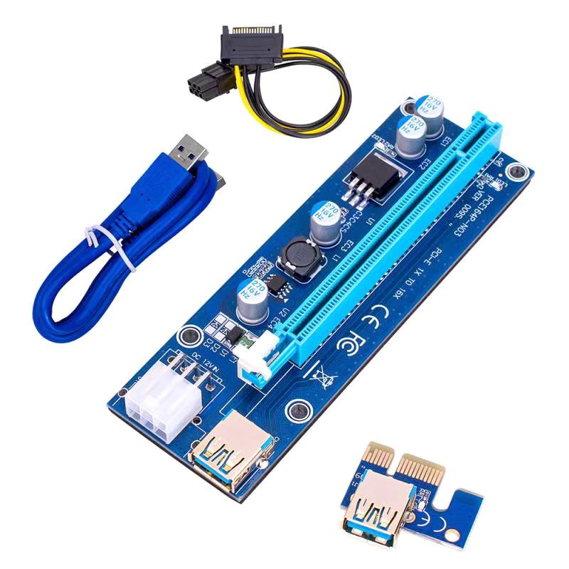 Hot Sell 009s Riser Converter Chip 4 Capacitors Pcie Riser Card For Sata Computer Accessories And Spare Parts 